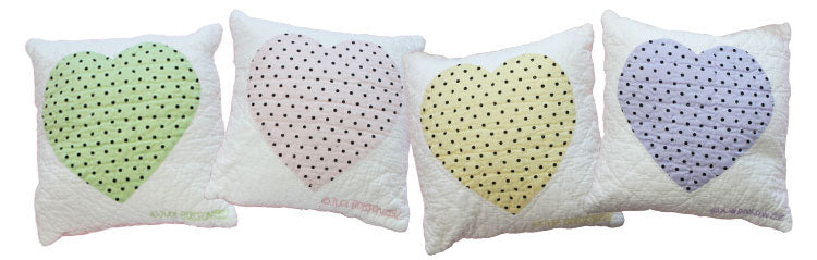 "Polka Dot Baby Heart" Pillow