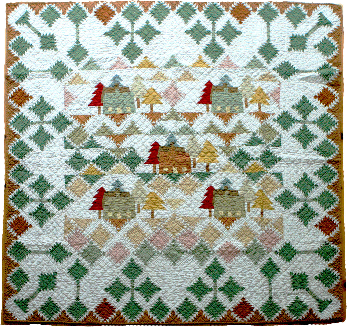 "Lodge Mountain" Reversible Cover-Up Quilt 64" x 64"