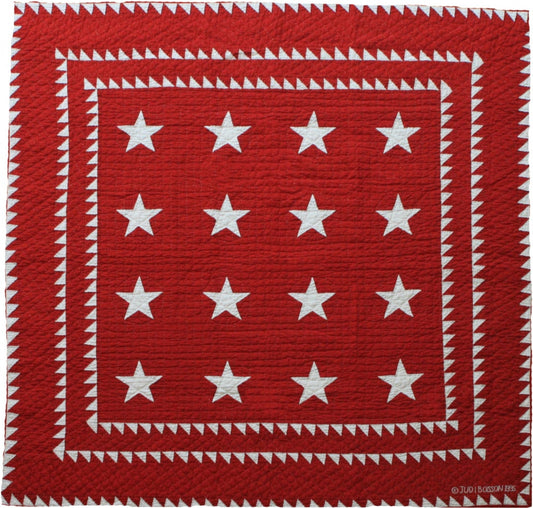 Patriotic White Stars on Red Background 56'' x 56''