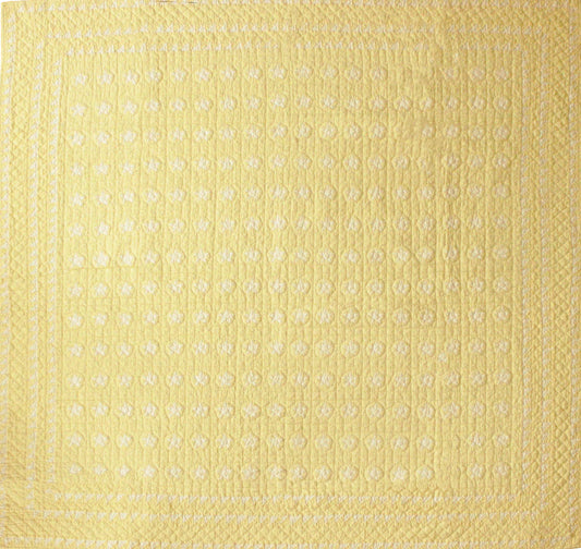 "Mini Star" in Butter-White Cover-Up Quilt 57" x 57"