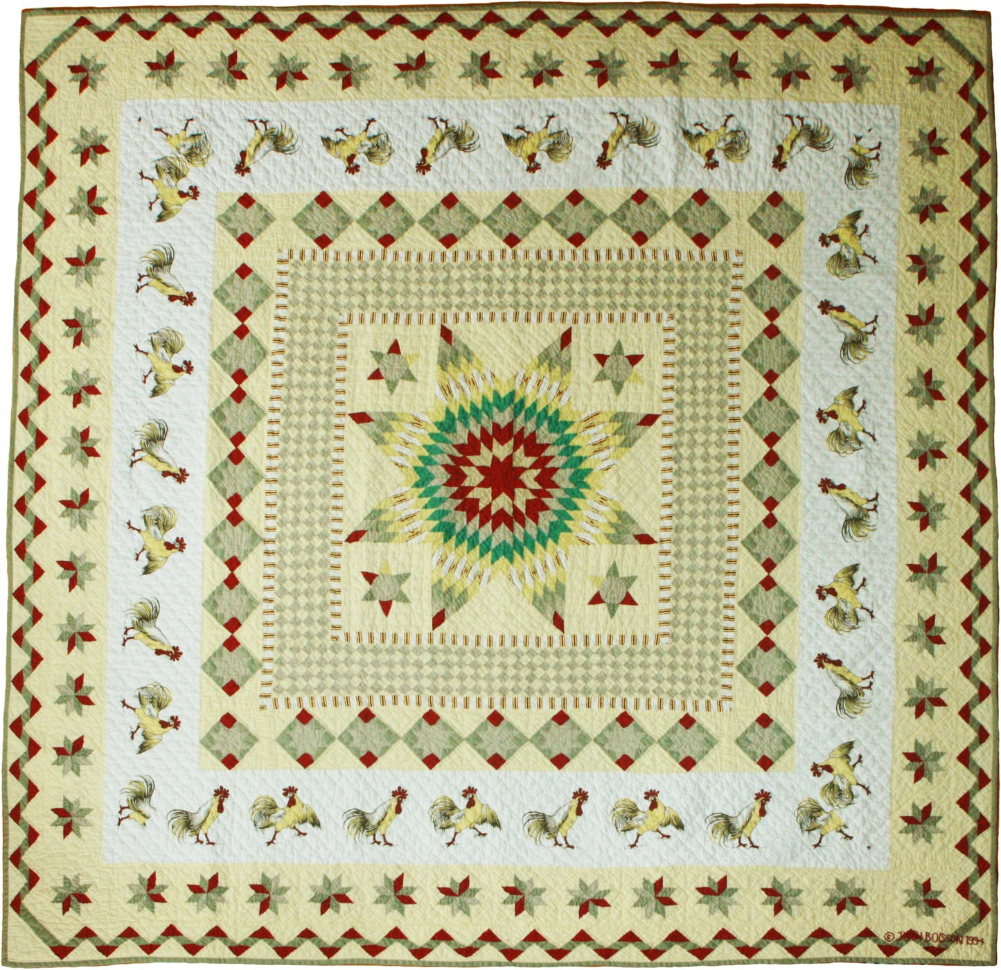 "Post Crossing" Cover-Up Quilt 63" x 63"