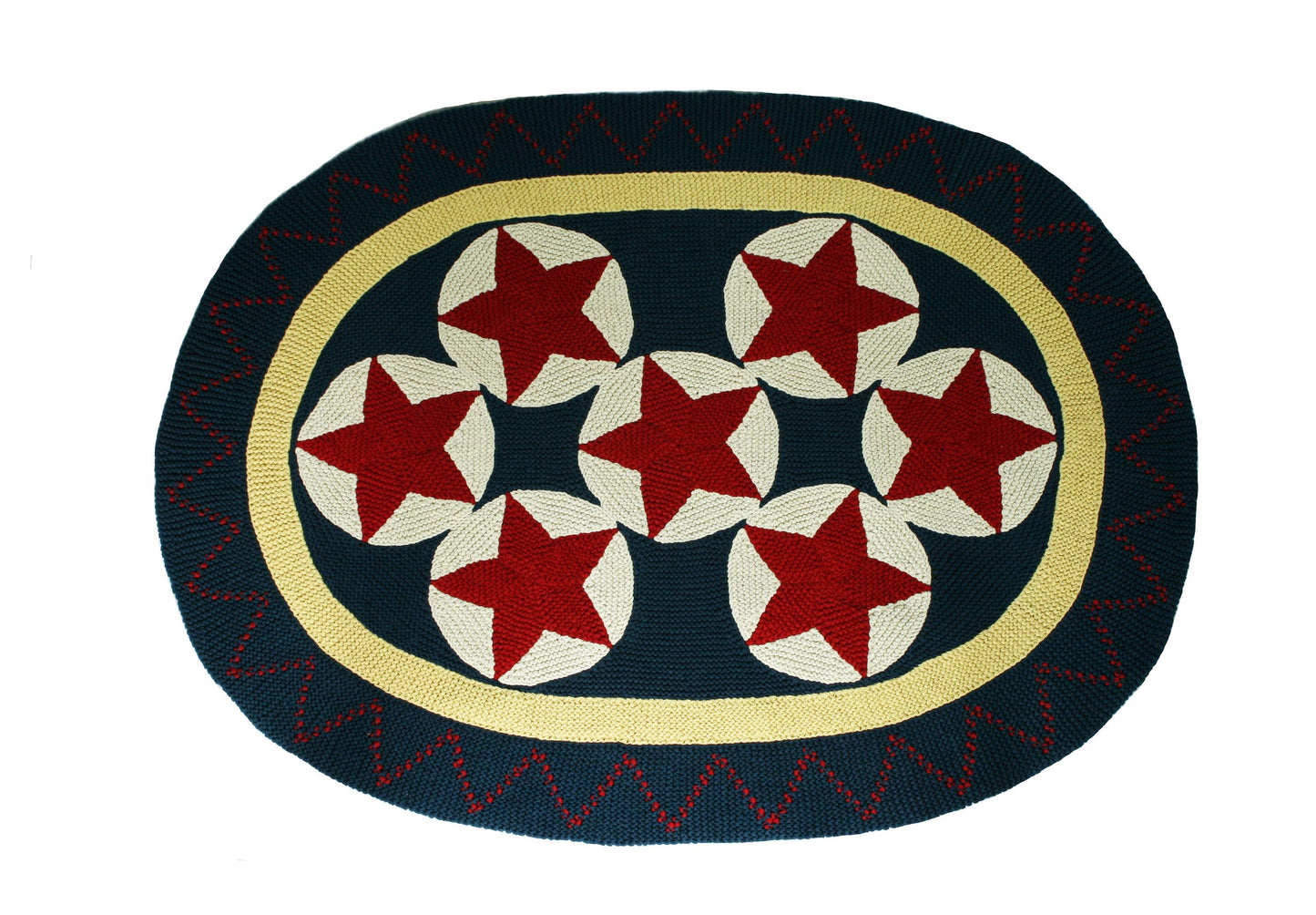 Old Glory-in Old Blue- White- Crimson Stars-Yellow Band
