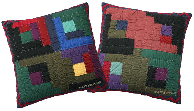 "Log Cabin" Assorted Throw Pillow 18" x 18"