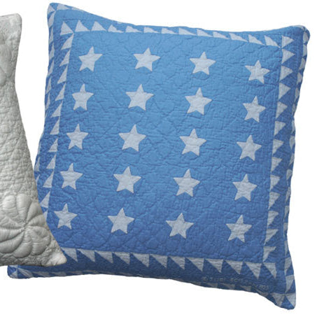 Patriotic Mini 20 Star" in Cornflower Throw Pillows