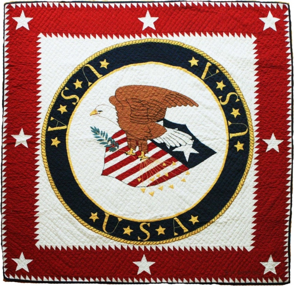 American Eagle USA Red Navy on White Background 63'' x 63''