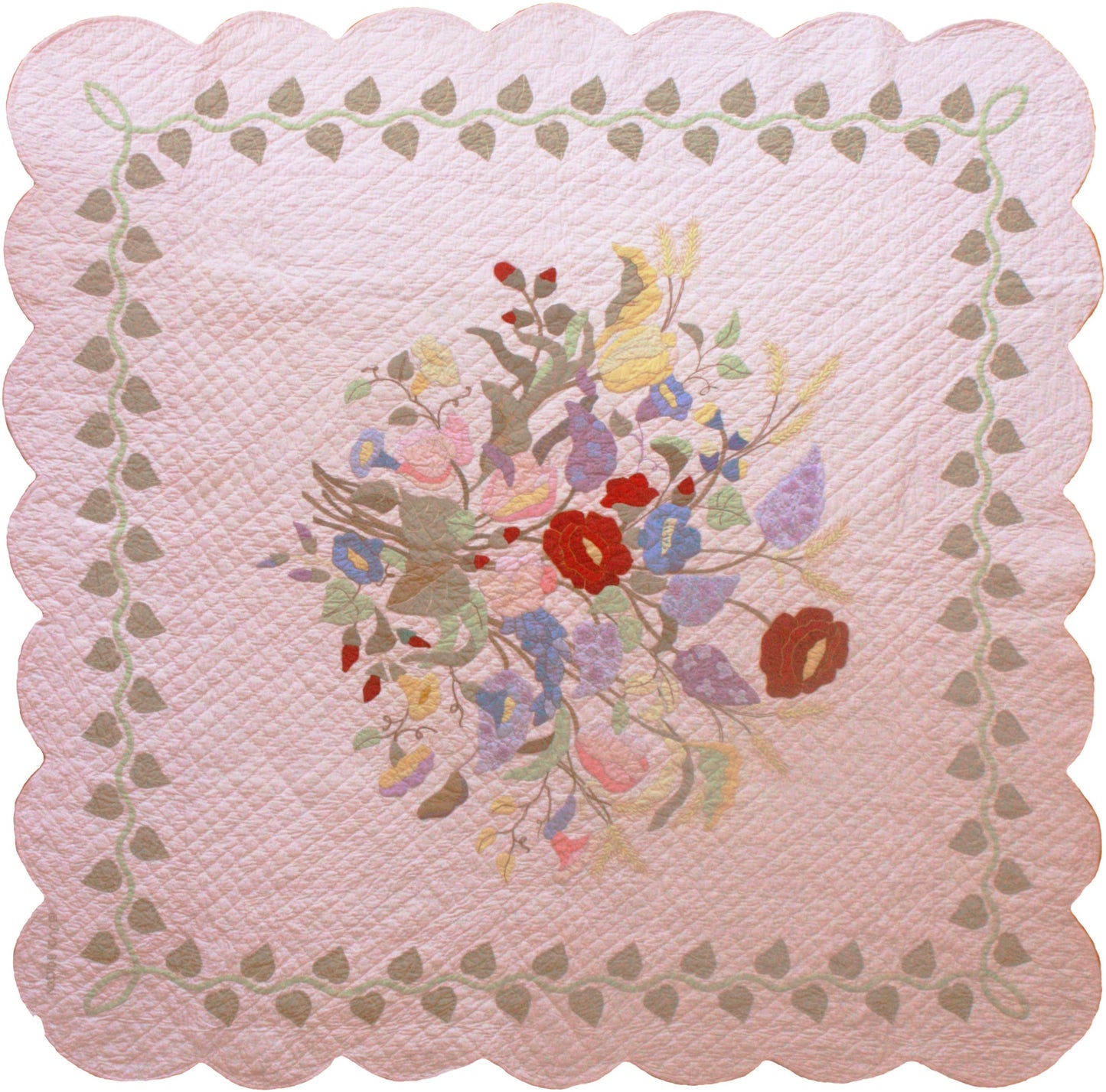 "Summertime" in Rose Cover-Up Quilt 62" x 62"