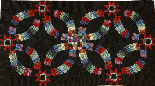 Double Wedding - Black - Rings 24'' x 43''