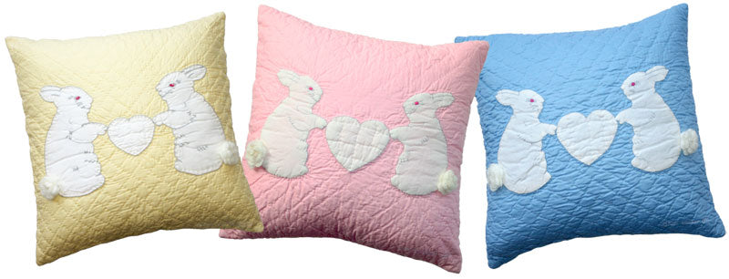 "Bunnies" Pillows - 16'' x 16''