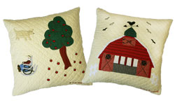"McDonald's Farm" in Butter Throw Pillows