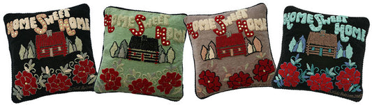 "Home Sweet Home" Hand-Hooked Pillow 18'' x 18''