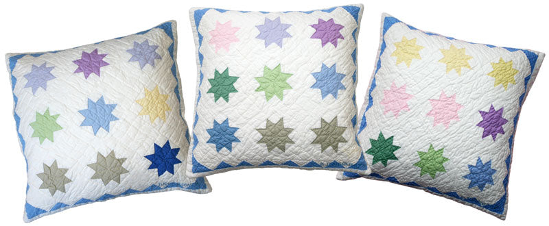 "Pastel Twinkle Stars" Assorted Throw Pillow 16" x 16"